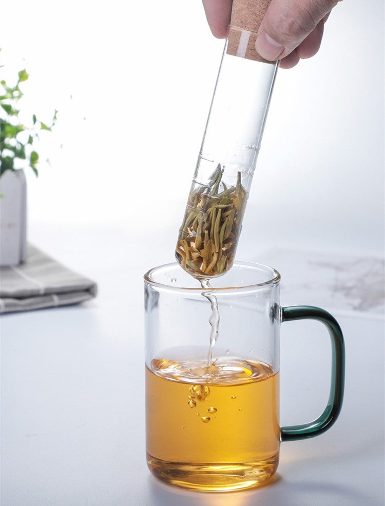 Glas Tube Lose Blatt Tee & Kräuter-Infuser mit Stopper
