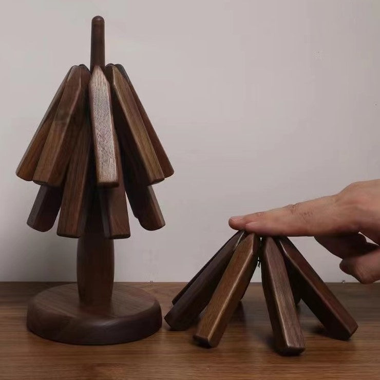 Holz kollabierbar Hot Pad Trivet Tree