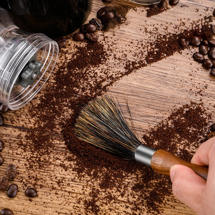 Luxus Barista Holz & Natural Bristle Kaffeereinigung Bürsten