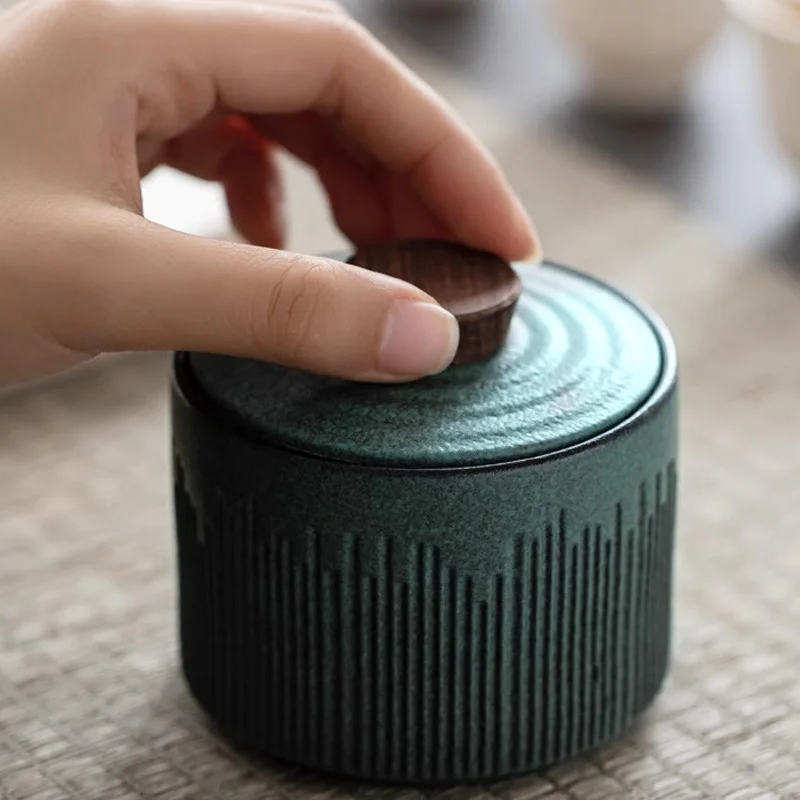 Tahoe Style Keramik Countertop Tee Caddy Storage Jar