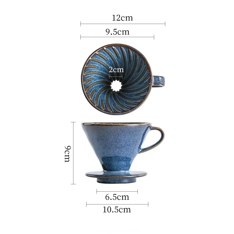 Oceanside Pour Over Ceramic Cone Coffee Brewing Set