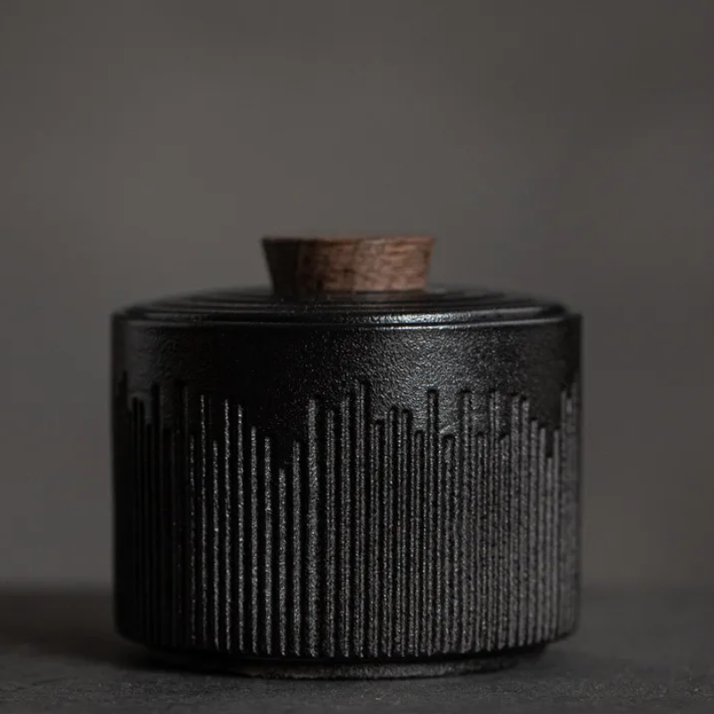 Tahoe Style Keramik Countertop Tee Caddy Storage Jar