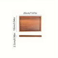 Moderne Luxus-Holz-Rechteck-Trays mit vertieften Griffen
