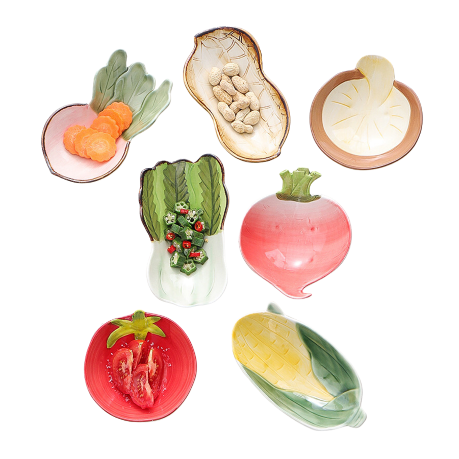 Pflanzliche geformte Keramik Dekorative Serveware