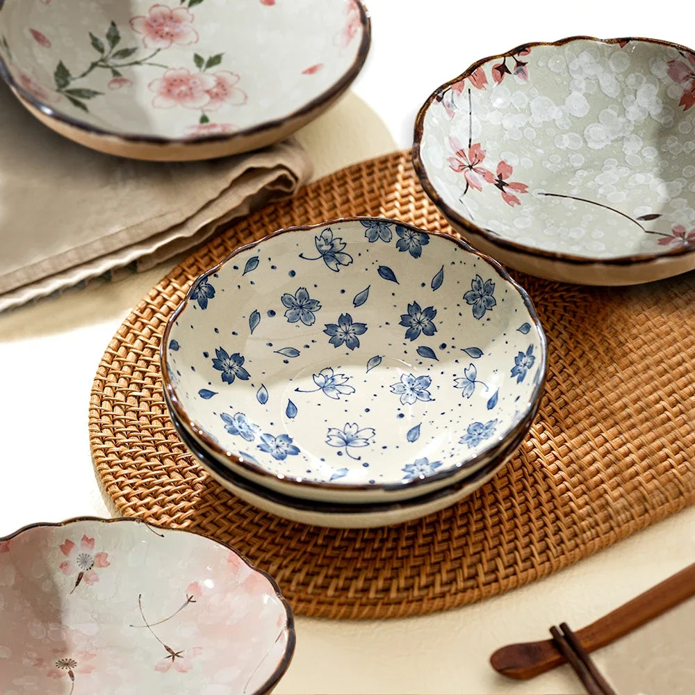 Farmhouse Stil Blumen Ceramic Bowls