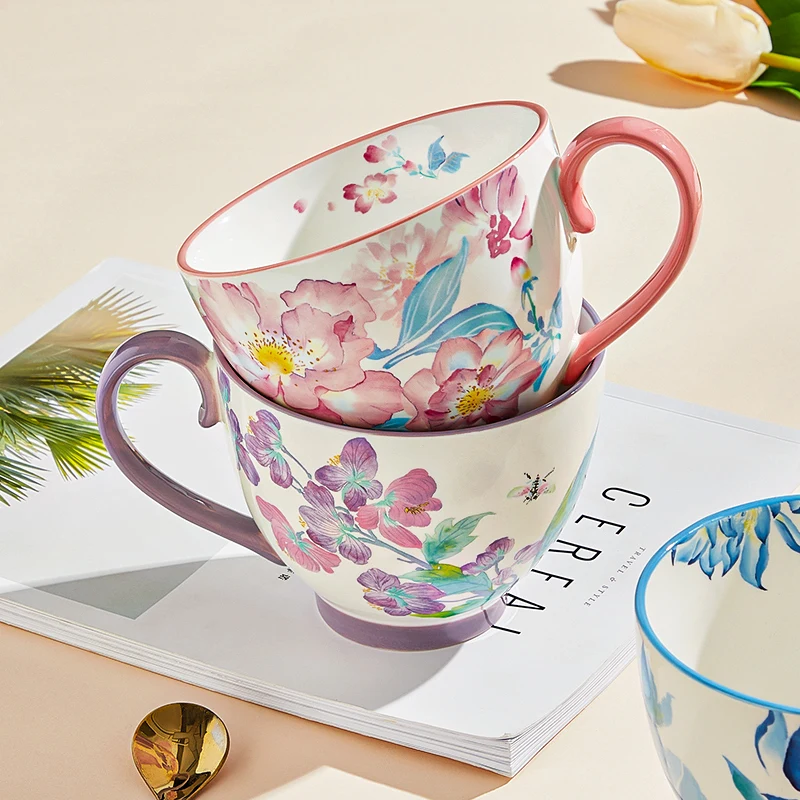 Aquarell Garten Stil Keramikbecher