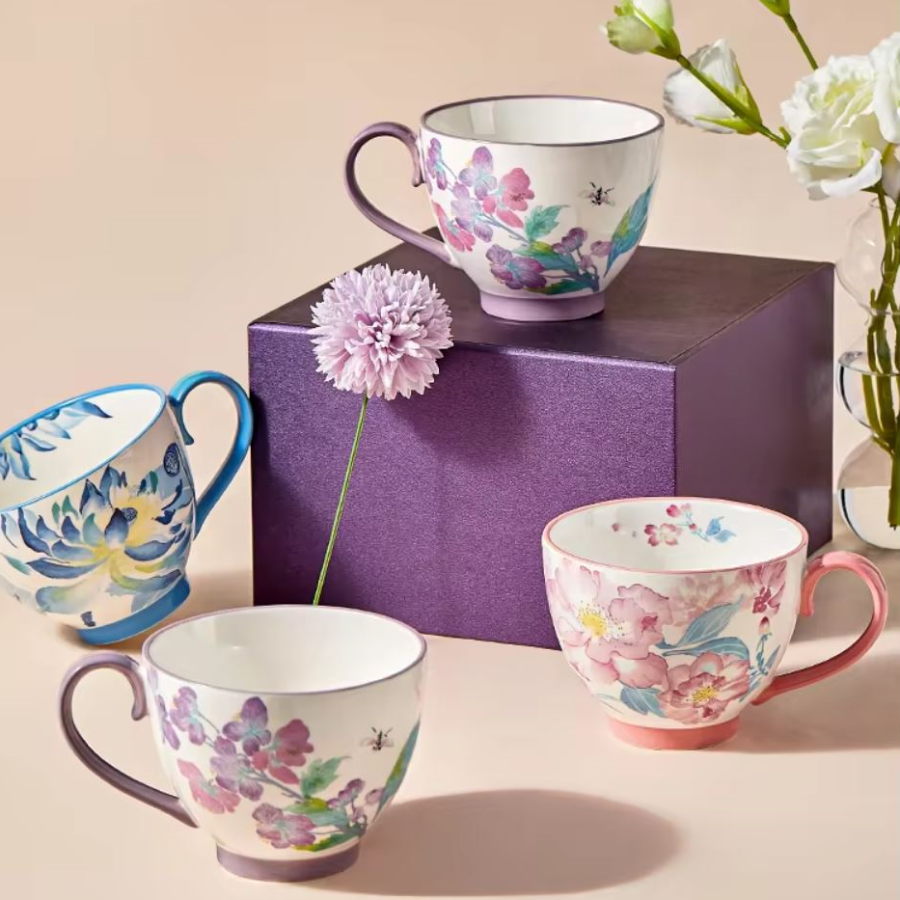 Aquarell Garten Stil Keramikbecher