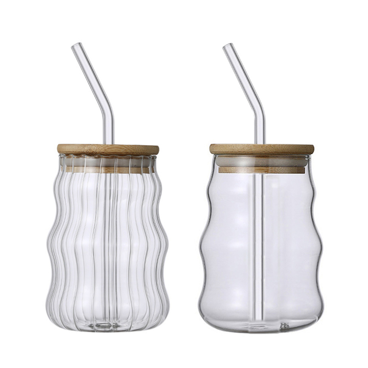 Glasgetränk Tumblers mit Bambus Lids & Straws