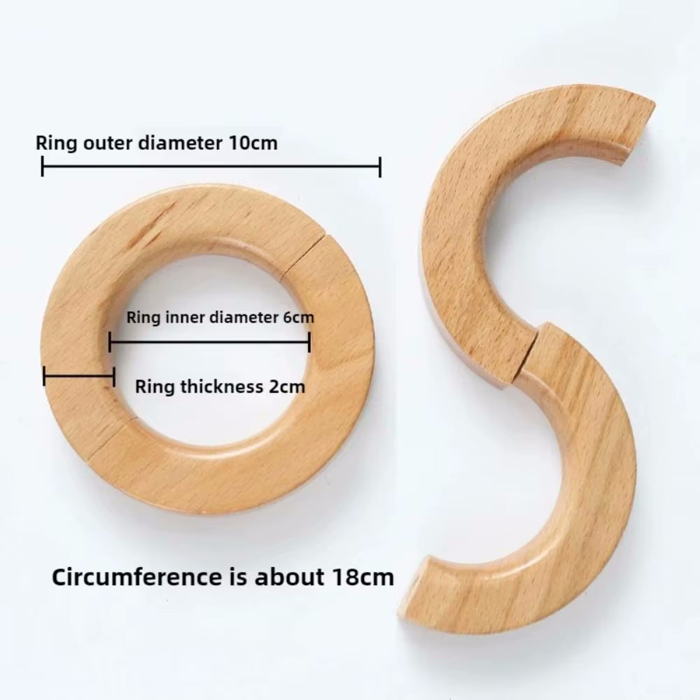 Magnetringe aus Holz Vorhang Halten Magnetringen 2er-Set