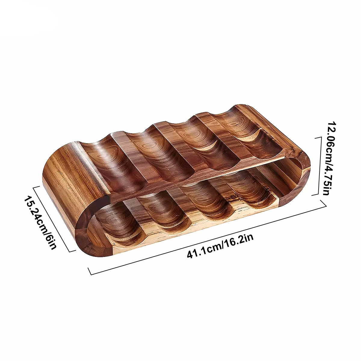 Acacia Wood 8 Flaschen Countertop Weinack