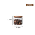 Wildnis Sammlung Acacia Wood & Glas Sealable Food Storage Jars