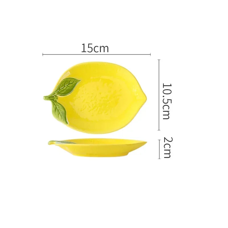 Helle Zitrone geformte Keramik dekorative Serveware